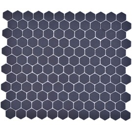 Ceramic Mosaic Hexagon Black R10B Non-Slip Wall Floor Kitchen Shower Bathroom Tile Mosaic Tile Mosaic Mat Mosaic Plate