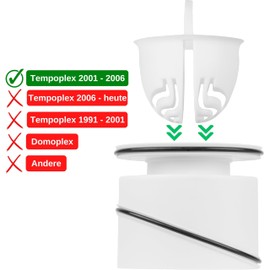 Hair Strainer for Shower, Pack of 2, White, Compatible with Viega Tempoplex for Series from 2001-2006, Replacement Immersion Pipe Hair Catcher Shower for Model 6958.96, 625 221, Hair Filter Strainer