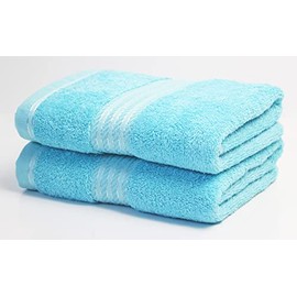 Bentley Priory Linens Hand Towels (2 PACK) for Bathroom Supreme Egyptian Hotel Range 500GSM Super Soft Combed Luxury Cotton Pack of 2 Absorbent and Quick Dry Hand Towels Set 50 x 85cm (BRIGHT BLUE)