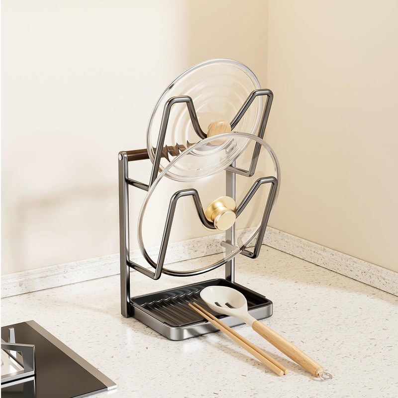 Pot Lid Holders, Kitchen Pot Lid Storage Rack, Pot Lid