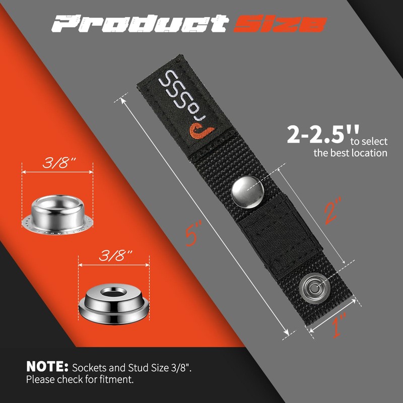 ProSSS Boat Cover 304 Steel Snap Extender for Boat Canvas,