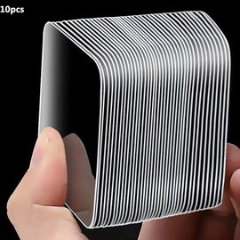 Portable Double Sided Rectangle Tape, 10pcs High Viscosity Adhesive Tape, Multifunctional Sticky Tape for Home & Office