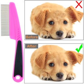 Flea Lice Comb Stainless Steel Dog Cat Grooming Combs Professional Pet Tear Stain Remover