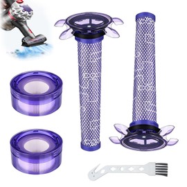 BOLEIFYX BOLEIFYX Ersatzfilter f1r Dyson V8, V8 Filter f1r Dyson Absolute Animal SV10 SV25 SV11 SV37 Staubsauger Ersatzteile, 2 HEPA Post Filter, 2 Star Pre Filter, 1 Reinigungsb1rste, Nr.965661-05