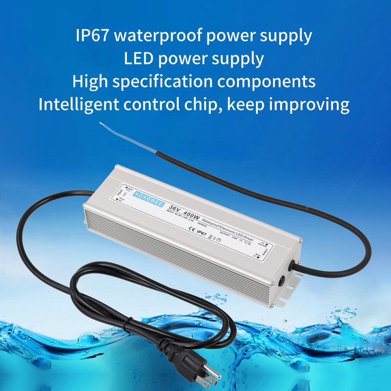 KEKEBEE LED Driver 36V400W Waterproof Power Supply 110V/130V AC to