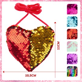 SALLYFASHION Mermaid Bag Children, Pack of 12 heart-shaped