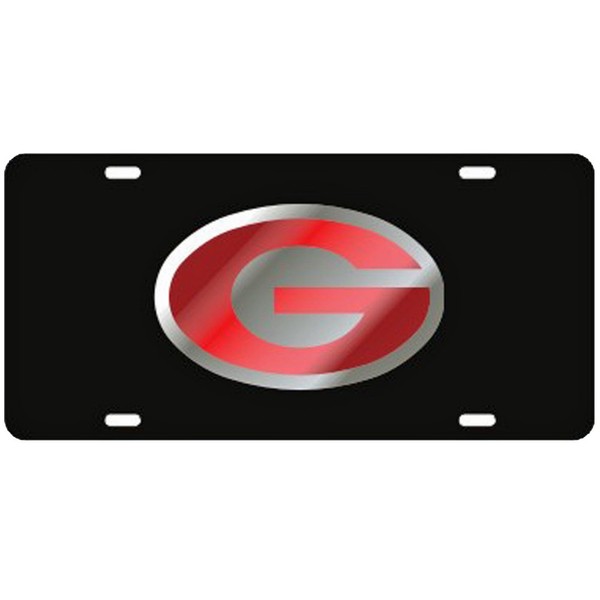 Craftique Georgia Bulldogs Black Laser Cut License Plate