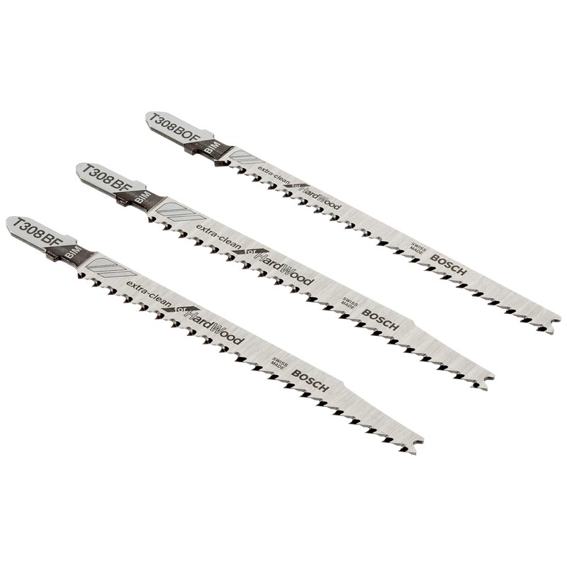 Bosch DIY 3tlg. Stichsägeblatt-Set Extra Clean for Hard Wood zum