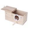 Fdit Durable Wooden Birds Nest Natural Bird House Cockatiels Bird