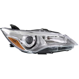 For Toyota Camry 2015 2016 2017 Headlight Assembly Passenger Side | Chrome Bezel | Clear Lens | LE/XLE | Replacement For TO2503222 | 8111006860