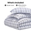Superior Plaid Flannel Cotton Duvet Set, Fuzzy Warm Duvet Cover,