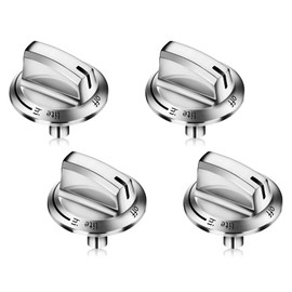 GREALTH 5-Pack Upgraded 5304525746 Gas Stove Knobs for Fridgidaire FFGC3026SS FFGC3626SS etc, Burner Range Control Knob 5304504839 4960519 AP6997304 PS16227241 EAP16227241