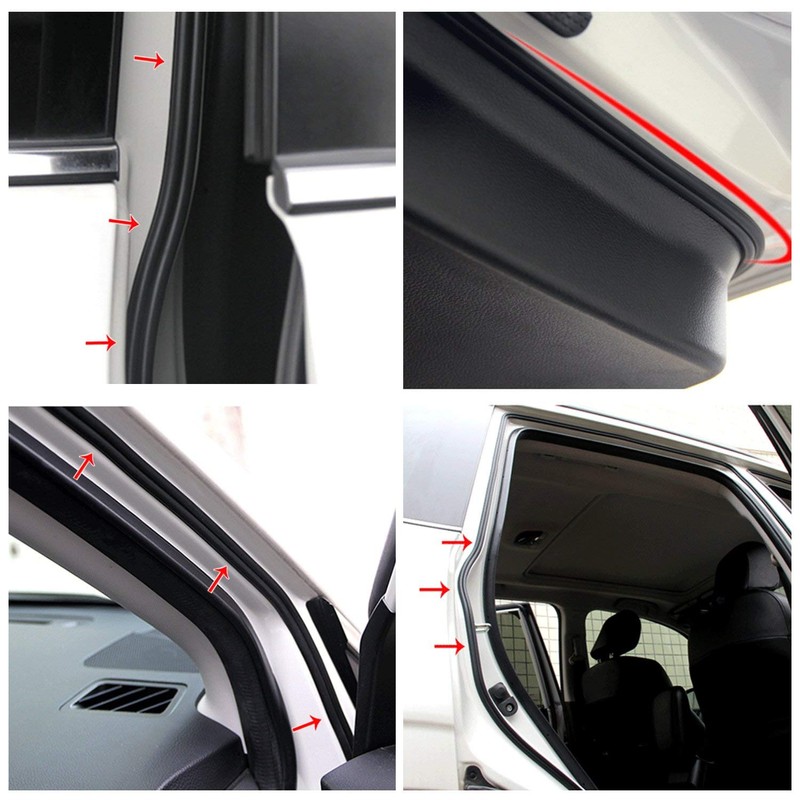 32FT/10M Universal Car Weather Stripping, Self Adhesive Automotive Door Rubber