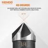KENDO 5PCS Countersink Drill Bit Set, High Speed Steel Countersink