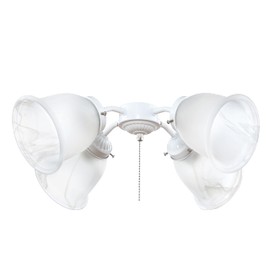 Aspen Creative 23177-73-4 Transitional Style Frosted Alabaster Ceiling Fan Glass Shade, 1-5/8" Fitter Size, 4-3/4" Diameter x 4-1/2"Height, 4 Pack