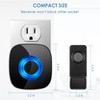 Wireless Doorbell 2 Receivers 2 Push Buttons, PHYSEN Waterproof Door