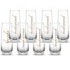 LADY&HOME Bridesmaid Stemless Champagne Flutes Set of 8, 10oz Bride