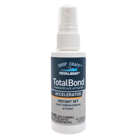TotalBoat CA Glue Accelerator Spray - TotalBond Activator Spray Instantly Dries Cyanoacrylate Super Glue - 2 oz
