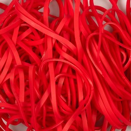 JAM PAPER Colorful Rubber Bands - Size 33 - Red Rubberbands - 100/Pack