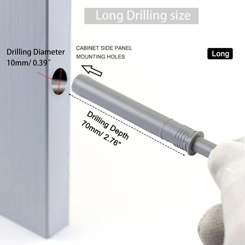 Push to Open Cabinet Hardware Short CBRIVE 20 Pack Push