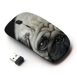 KOOLmouse [ Optical 2.4G Wireless Mouse [ Pug Puppie Sad Tiny Dog Breed Canine ]
