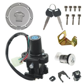 Silscvtt Ignition Switch Fuel Tank Cover Seat Lock Key Kit Replacement for Honda CB400 VTEC ST1300 VTR1000 CB1300
