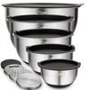 Mixing Bowls Set of 5, Wildone Stainless Steel Nesting Bowls