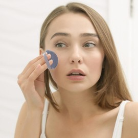 Set de 14 esponjas de maquillaje,Beauty blenders,Esponja de polvo triangular para polvo facial,Mini aplicadores,Esponja de belleza de larga duración para polvos,Uso húmedo y seco par (púrpura)
