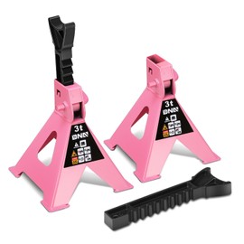 DNA MOTORING 1 Pair Jack Stands, 3 Ton (6600 lbs) Capacity Car Lifting Stand, Adjustable Height Car Jack Stands for Cars, Sedans, Small Vehicles, SUV, TOOLS-00682-PK