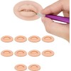 10 Labios de Práctica, Modelo de Boca Abierta de Silicona
