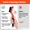 Aiuulu 12 Pcs Nylon Brushes for Cleaning, Non-Scratch Small Stiff