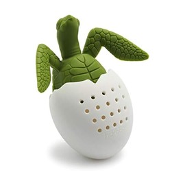Infusor de té de silicona reutilizable de tortuga marina Fred, bajo el té, verde, regalo divertido para los amantes del té, dispositivo de cocina inteligente