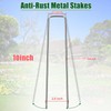 OUPSAUI 10 Inch 11 Gauge Galvanized Landscape Staples Stakes for