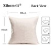 Xihomeli Cute Animal Rabbit Bunny Back Pillowcase 16x16 Inch Throw