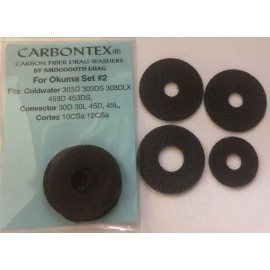 SMOOTH DRAG CARBONTEX OKUMA CONVECTOR 30D, 30L, 45D, 45L  DRAG WASHERS