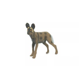 Safari African Wild Dog Toy Hand Painted Rubber Animal Realistic Model Gift 2" SF52 B58