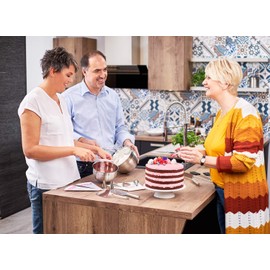 RÖSLE Streich-Palette gekröpft, Hochwertige Winkelpalette zum Bestreichen von Torten und Herausheben aus der Form, silberfarben, matt, 38 cm