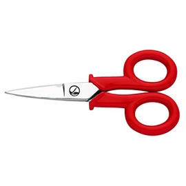 Bahco SC140 Electrician Scissors with 48 mm Cutting Length, Silver/red, 140 mm