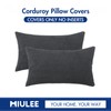Miulee Pack of 2 Corduroy Throw Pillow Covers Soild Decorative