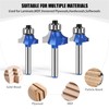 MACHSWON Runde Oberfräsen-Bits, 6-mm-Schaft, Rundfräsen-Bit, Wolframkarbid-Klingen, Ecken-Abrundungskanten-Formung, runde Oberfräsen-Bits, 6,35