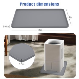 Dehumidifier Drip Pan 19"X15" with Raised Edge Prevent Leakage