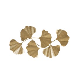 Madison Park Wall Art Living Room Décor Faye Metal Foil Ginkgo Leaf Large Home Accent Modern Inspired Dining, Bathroom Decoration Ready to Hang Ornament for Bedroom, 43" W x 23.5" H x 1.6" D, Gold