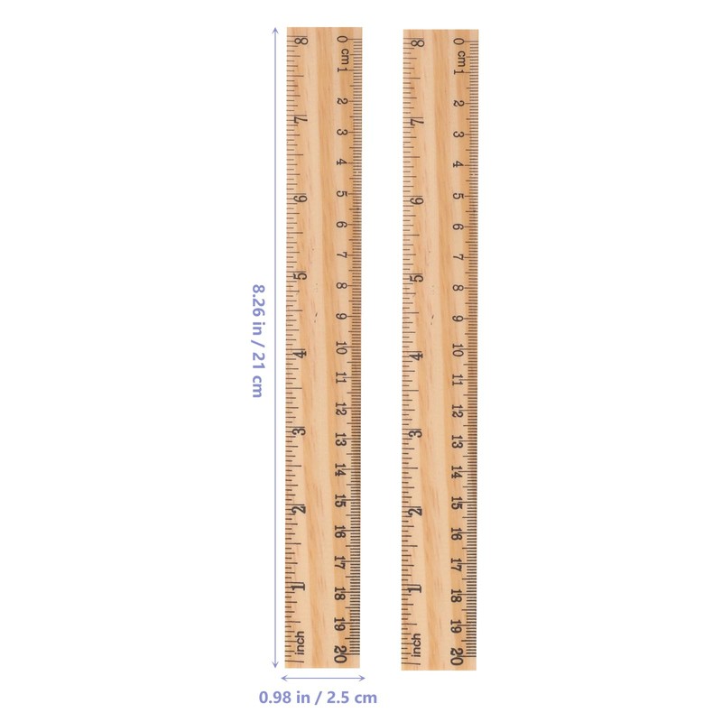 iplusmile 30 Pieces Wooden Ruler Hardwood Measuring Stick Training Aid