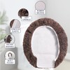 Baahrnom Luxury Toilet Lid Cover 19.5"x 16" Machine Washable Solid