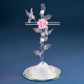Glass Baron Cross with Hummingbirds P7 846G-K