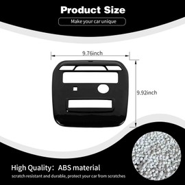 PDKLIN for Bronco Overhead Console Panel Front Map Lights Cover Trim Black for Ford Bronco 2021 2022 2023 2024 up Black Interior Accessories