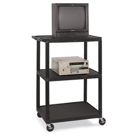 LUXOR LE42-B 42"H AV Cart - Three Shelves