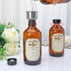 YINGERHUAN 8oz Glass Vanilla Extract Bottles,Round Amber Boston with Caps