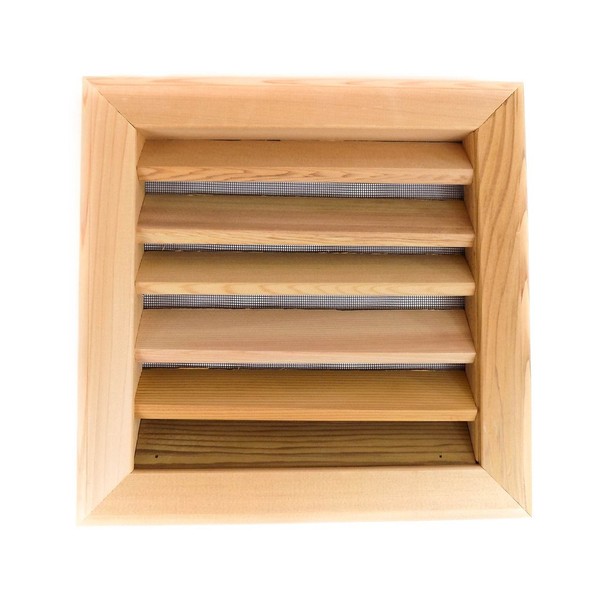 Miller Shingle Square Clear Cedar Vent, Flush Mount - 12