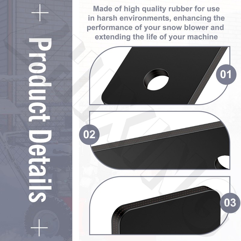 ZHIXING ARP2101 Rubber Paddle Set Black Compatible with EGO Power+